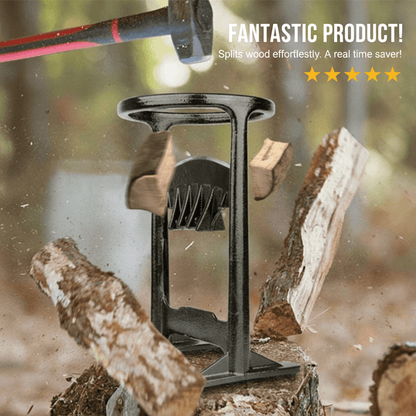 WoodSplitter - Safe Cast Iron Firewood Splitting Tool for Easy Winter Preparation 2