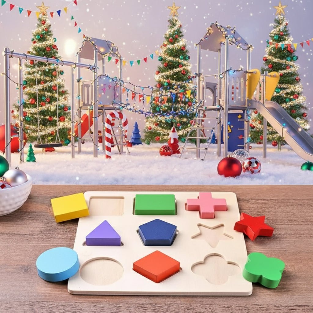 Wooden Geometric Shapes Montessori Puzzle Sorting Math Bricks Preschool Learning Educational Game Baby Toddler Toys for Children 4