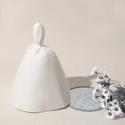 Wool Felt Sauna Hat - Heat Insulating Hair Protection Turban for Ultimate Comfort 3