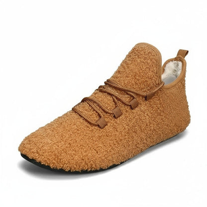 YRZL Lightweight Cotton Loafers for Men - Plush Winter Slippers with Lace-Up Design 6