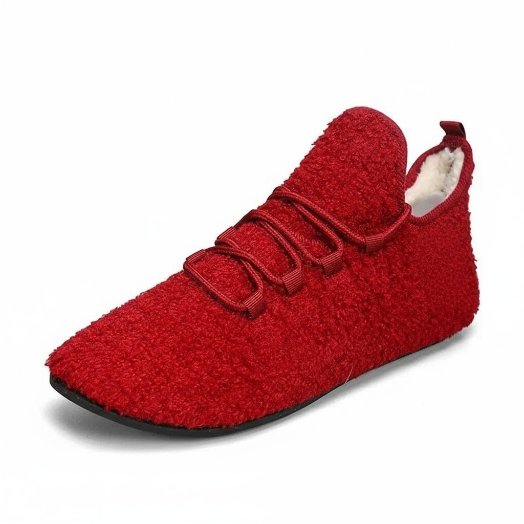 YRZL Lightweight Cotton Loafers for Men - Plush Winter Slippers with Lace-Up Design 8