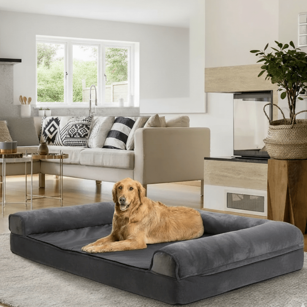 ZENHAVEN – Orthopedic dog bed made of memory foam with water-repellent cover & plush comfort 0