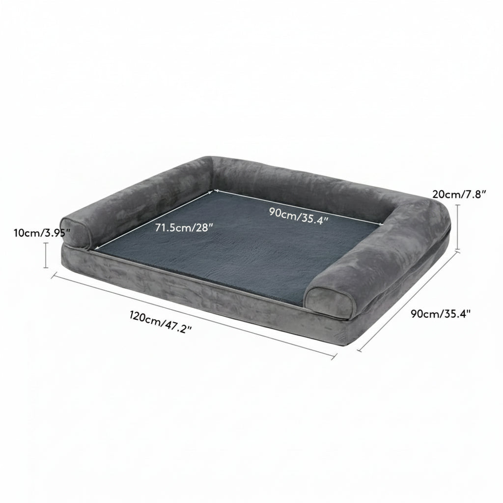 ZENHAVEN – Orthopedic dog bed made of memory foam with water-repellent cover & plush comfort 10