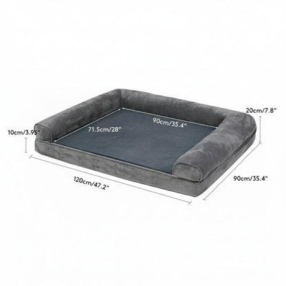 ZENHAVEN – Orthopedic dog bed made of memory foam with water-repellent cover & plush comfort 10