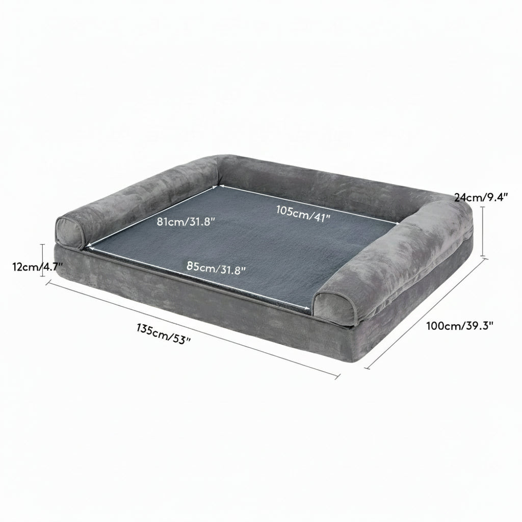 ZENHAVEN – Orthopedic dog bed made of memory foam with water-repellent cover & plush comfort 11