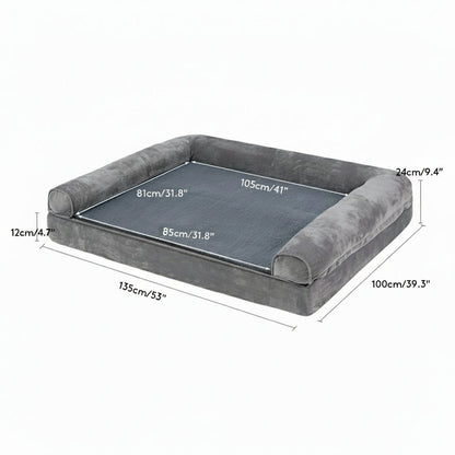 ZENHAVEN – Orthopedic dog bed made of memory foam with water-repellent cover & plush comfort 11