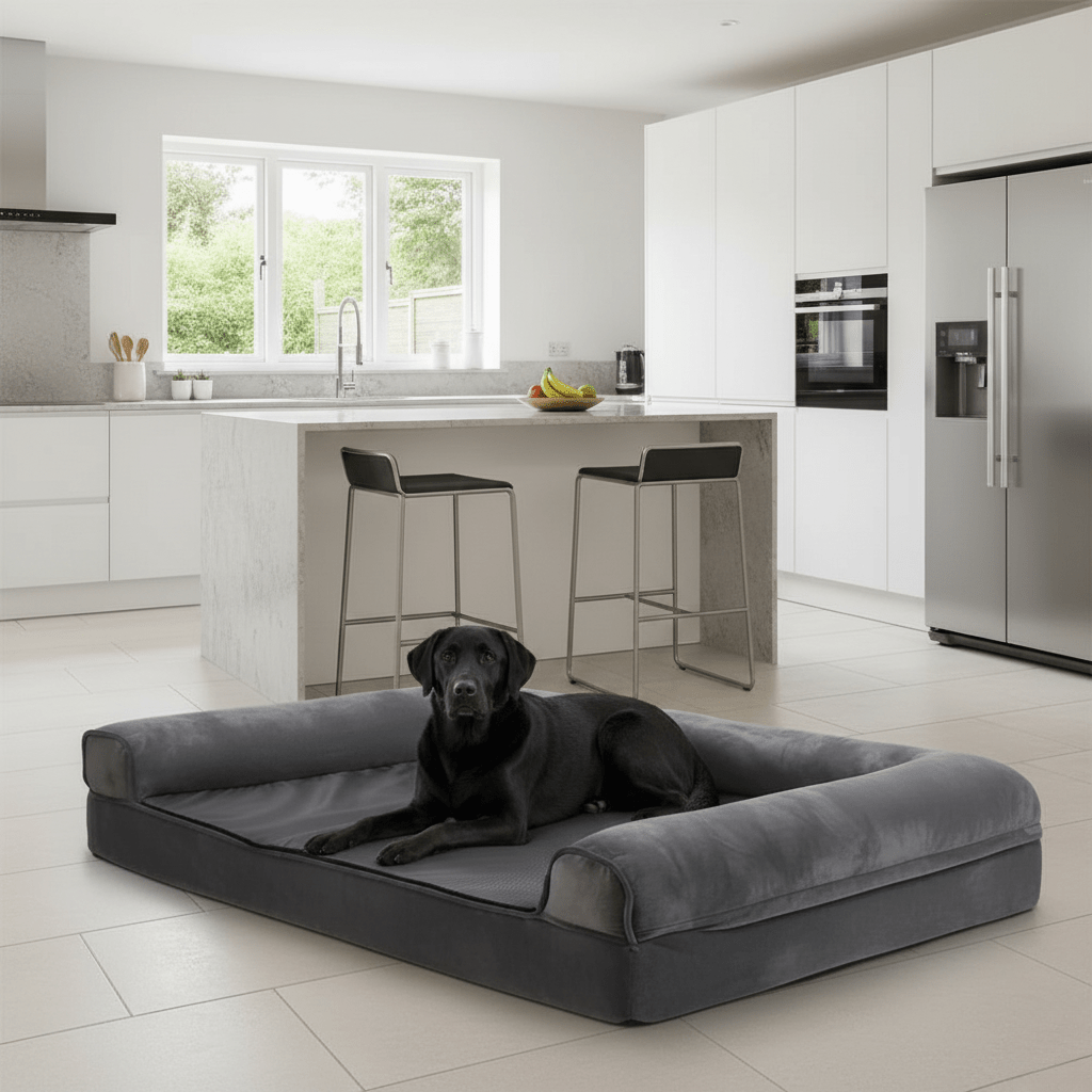 ZENHAVEN – Orthopedic dog bed made of memory foam with water-repellent cover & plush comfort 3