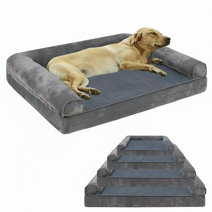ZENHAVEN – Orthopedic dog bed made of memory foam with water-repellent cover & plush comfort 4