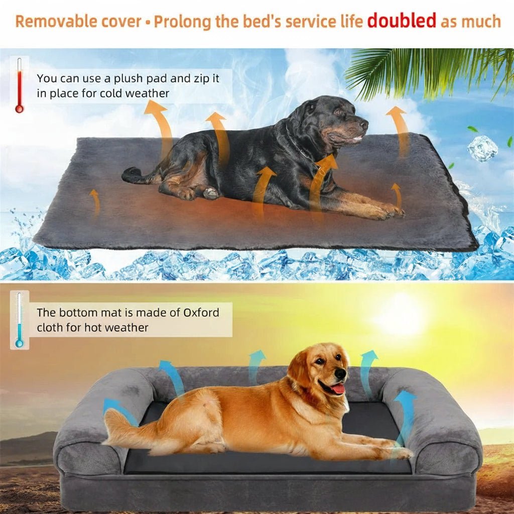 ZENHAVEN – Orthopedic dog bed made of memory foam with water-repellent cover & plush comfort 5