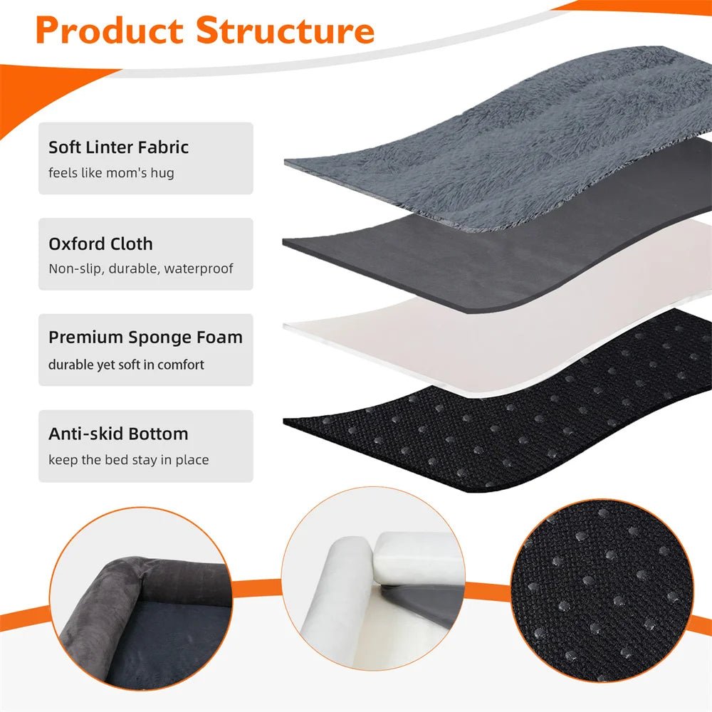 ZENHAVEN – Orthopedic dog bed made of memory foam with water-repellent cover & plush comfort 7