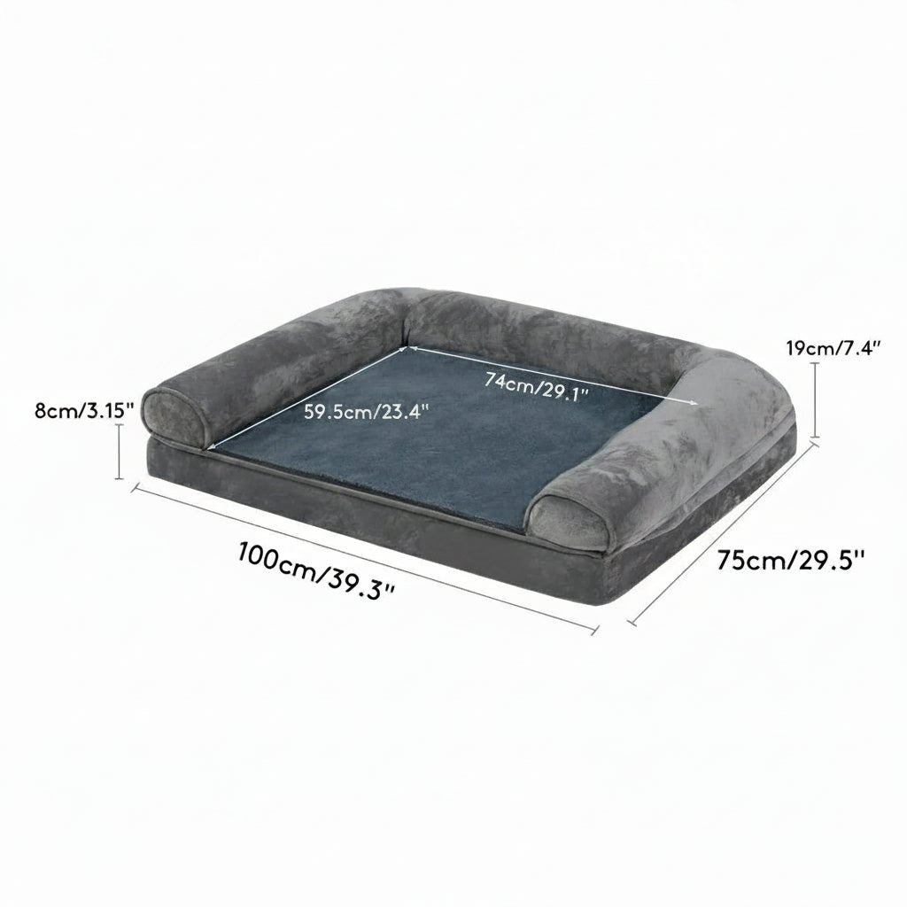 ZENHAVEN – Orthopedic dog bed made of memory foam with water-repellent cover & plush comfort 9