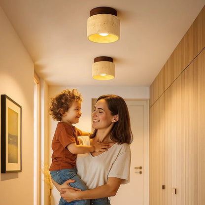 TIMBERLUME - LED plafondlamp van natuurlijk hout voor een warme sfeer
