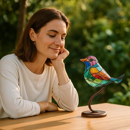 REFRACTFINCH – Handmade Light-Refracting Acrylic Bird Statue