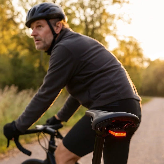 STRIDERAY – USB Rechargeable Bike Taillight with Auto Brake Sensor and Wide Side Visibility