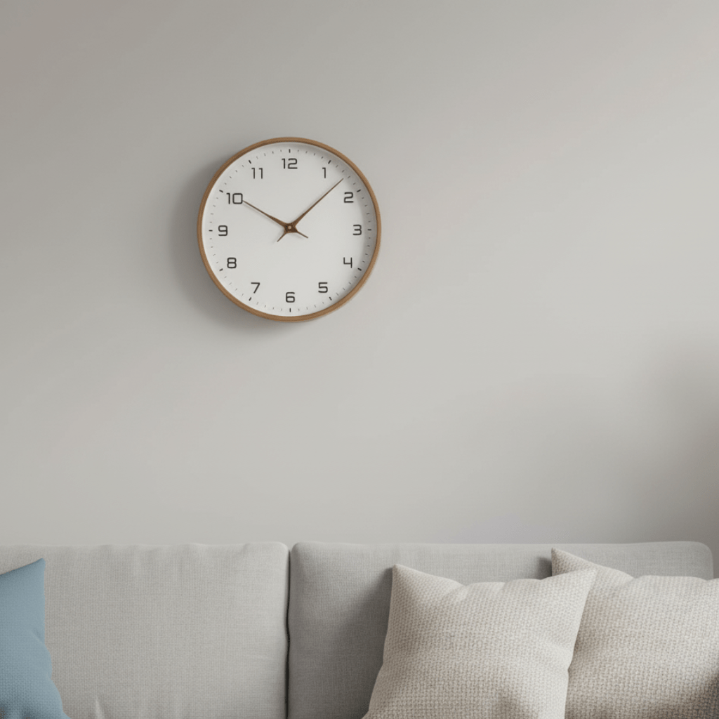 NORDICTIME CALM – Silent Wooden Wall Clock with Scandinavian Design