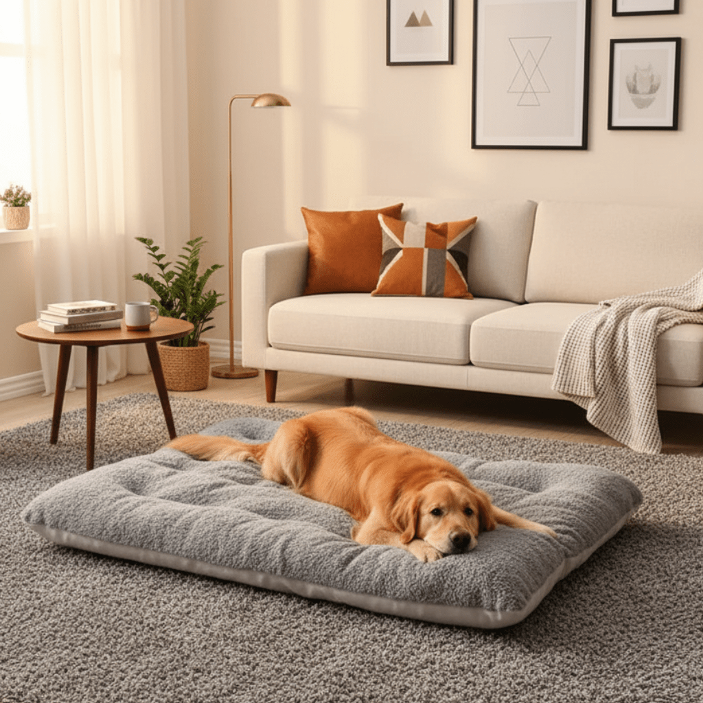 COSYBURROW – Plush Dog Lounger with Snuggle Design