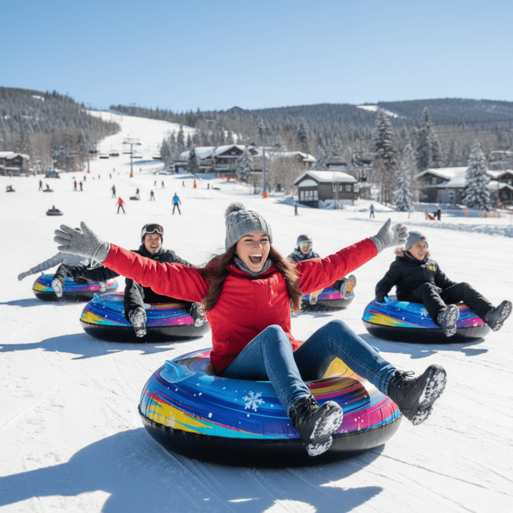 FROSTRIDER – Inflatable Snow Tube with Strong Handles for Fast Winter Fun
