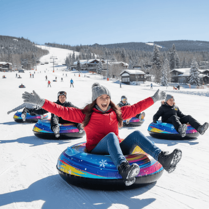 FROSTRIDER – Inflatable Snow Tube with Strong Handles for Fast Winter Fun