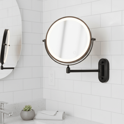 BrightView Touch LED – Sleek Magnifying Mirror with Adjustable Lighting