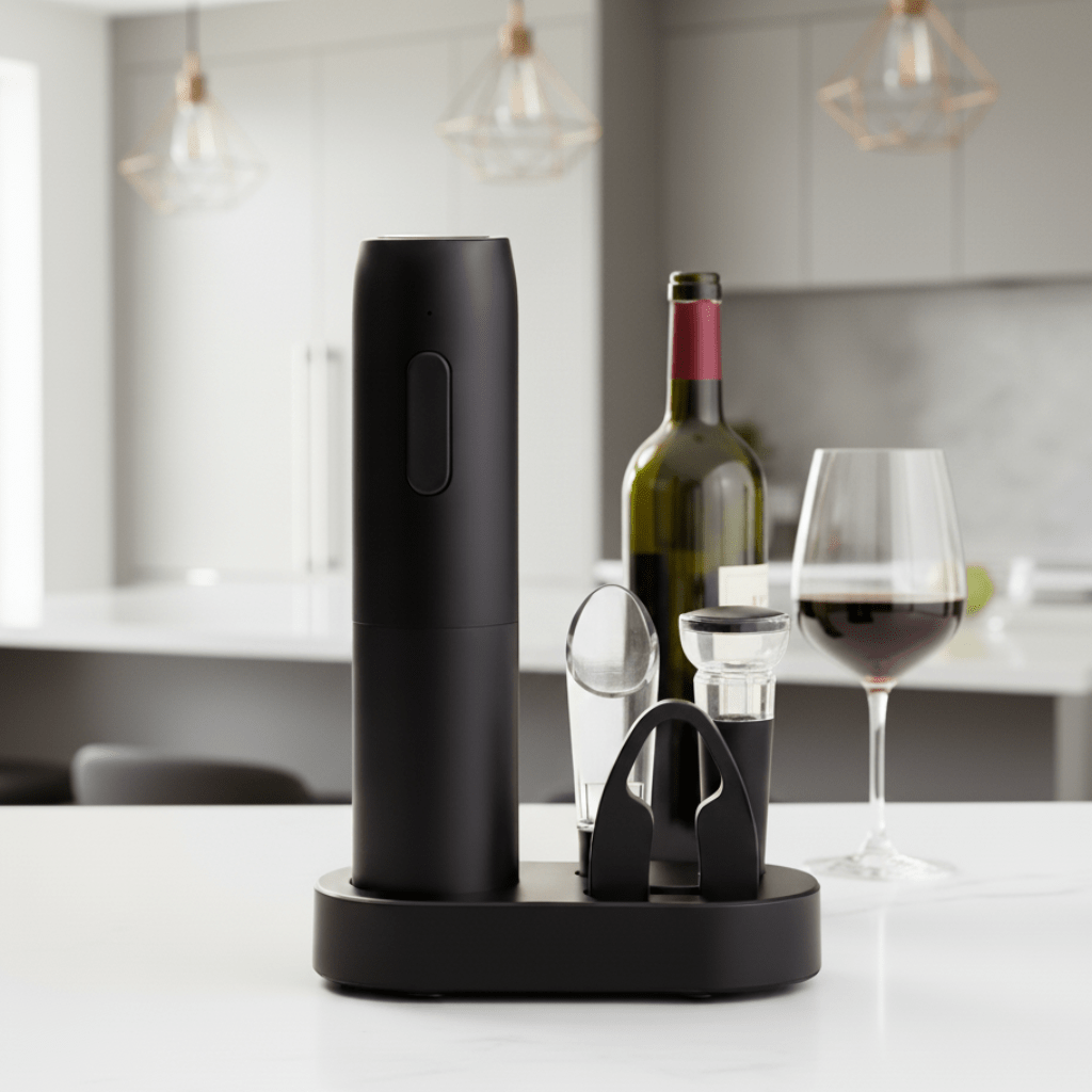 CORKLUX – Cordless 4-in-1 Electric Wine Opener with Rechargeable Design
