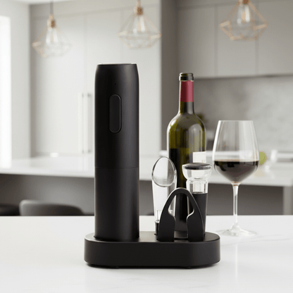 CORKLUX – Cordless 4-in-1 Electric Wine Opener with Rechargeable Design