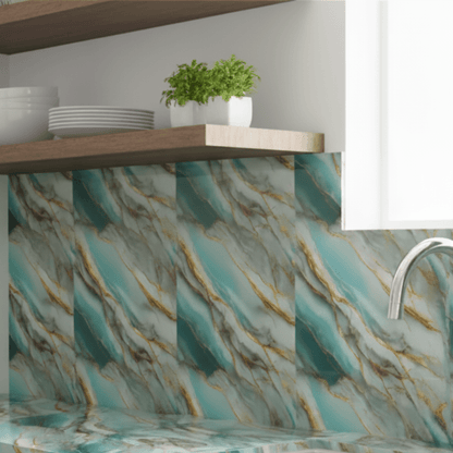 DECOGLIDE – Self-Adhesive Waterproof Marble Foil for Cabinets & Tables