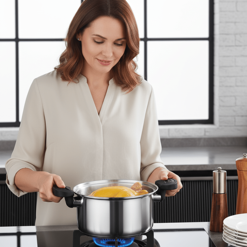 SPEEDPOT – Portable Pressure Cooker with Stainless Steel Build & Rapid Heat Base