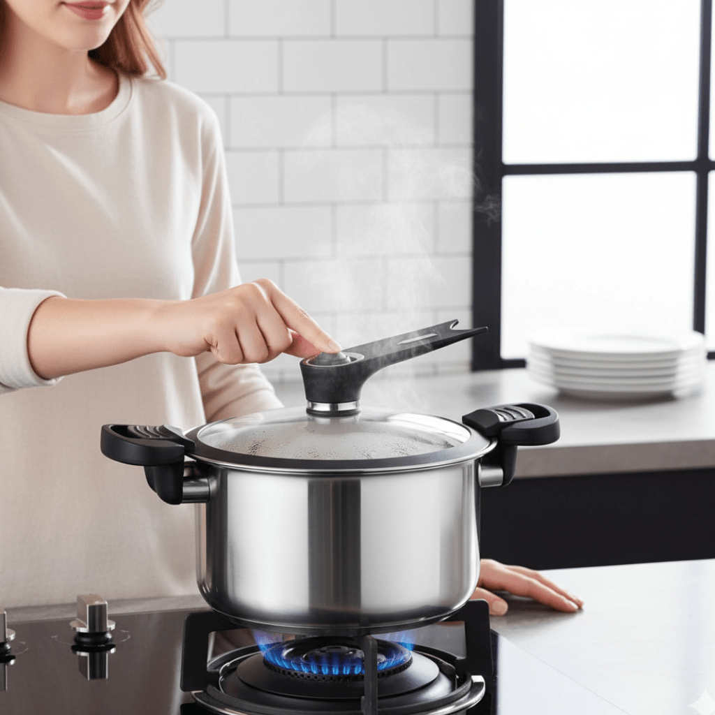 SPEEDPOT – Portable Pressure Cooker with Stainless Steel Build & Rapid Heat Base