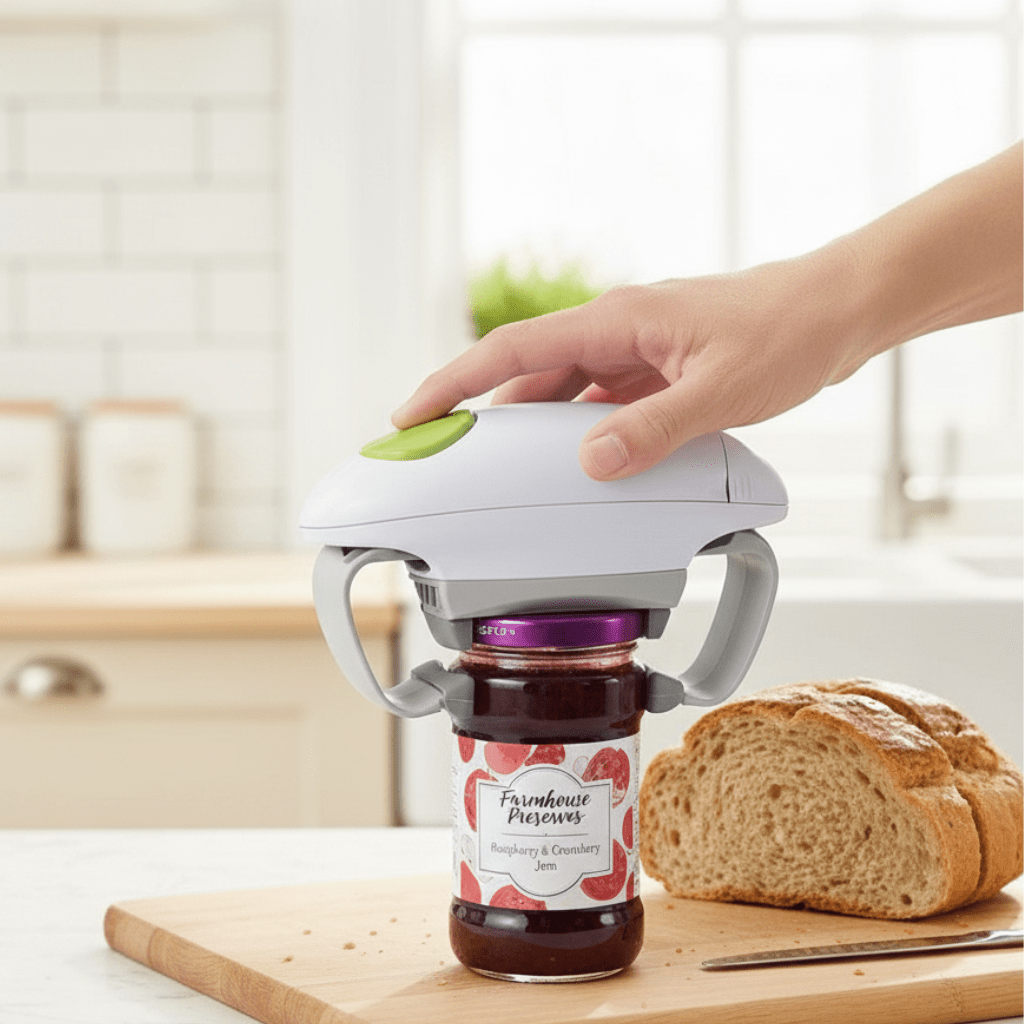 EASYPOP – Effortless Electric Bottle Opener - Lightweight ABS Jar and Bottle Access Tool