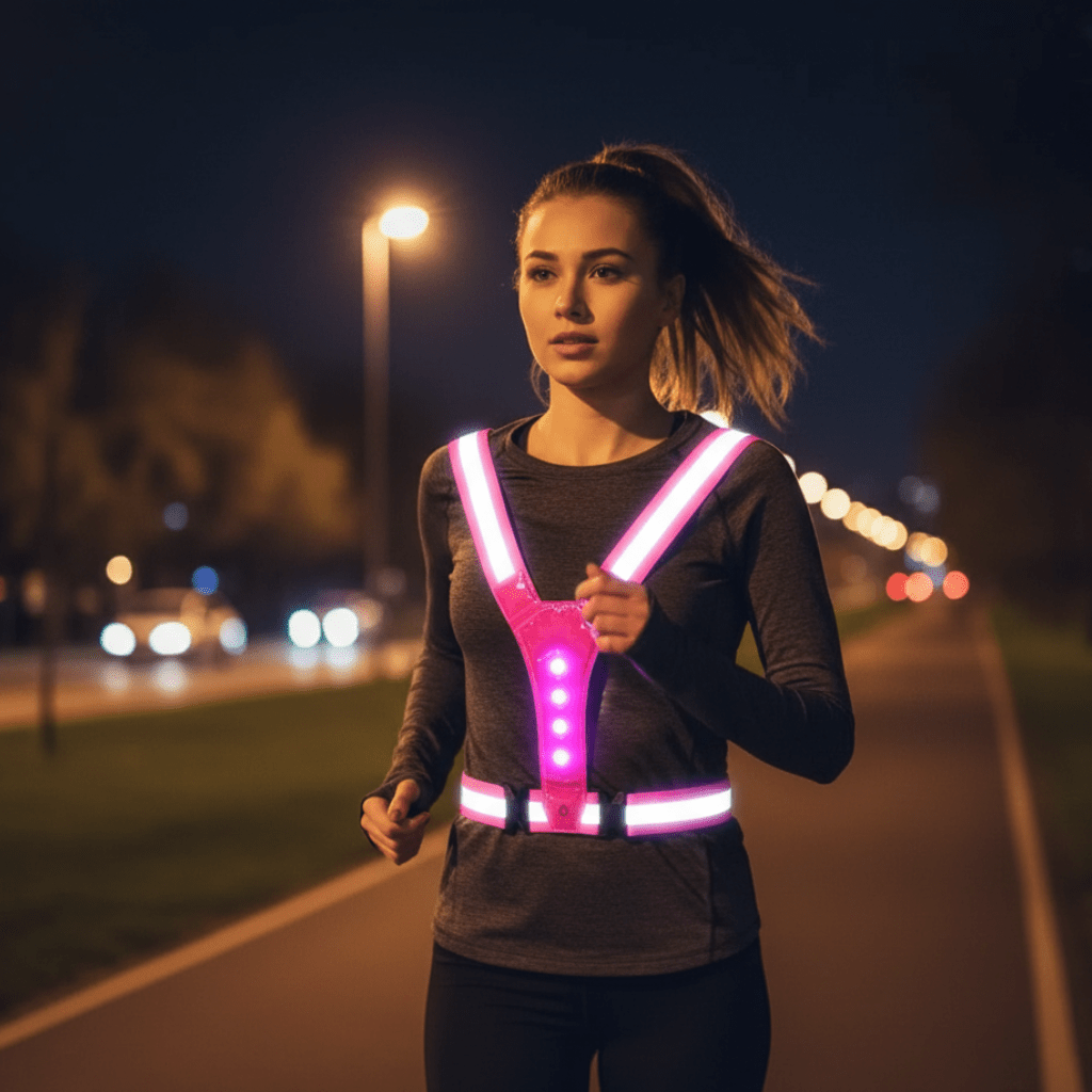 BRIGHTMOVE – LED Running Vest for Runners - 3 Light Modes for Ultimate Safety