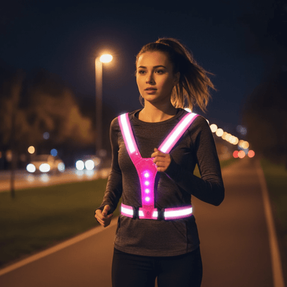 BRIGHTMOVE – LED Running Vest for Runners - 3 Light Modes for Ultimate Safety