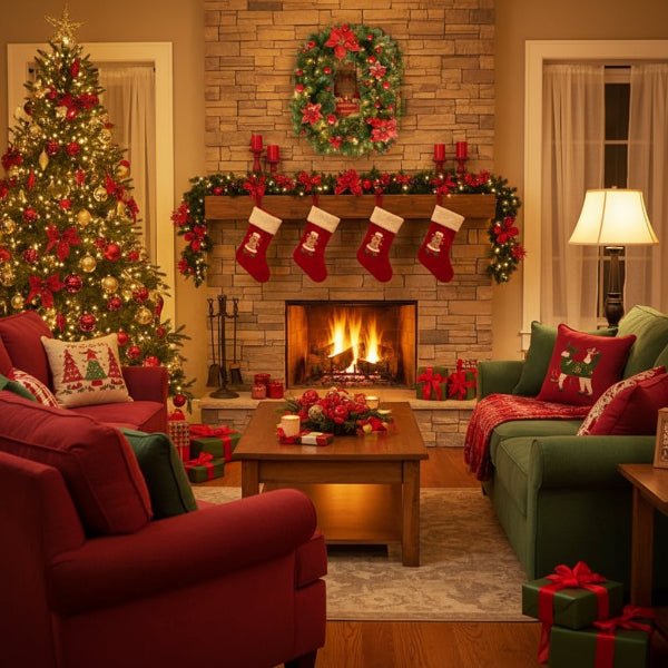 COZYTWINE – Illuminated Rattan Christmas Garland with Warm White LED Lights