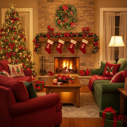 COZYTWINE – Illuminated Rattan Christmas Garland with Warm White LED Lights