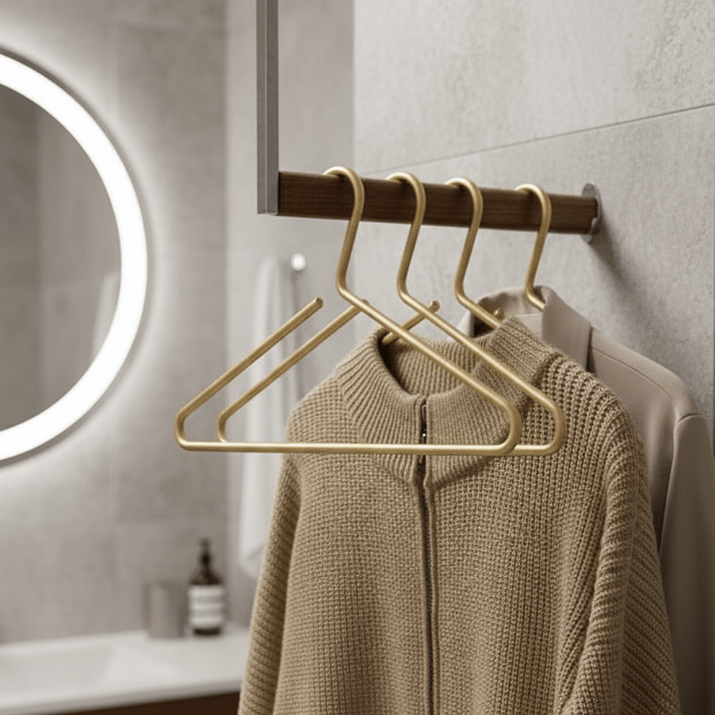 METALLOOP – Sleek Gold & Silver Clothing Hanger Set for Space-Saving, Stylish Storage