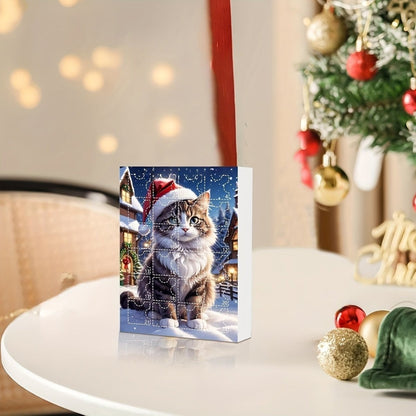 PURRVENT – 24-Day Cat Christmas Countdown with Retro Acrylic Charms