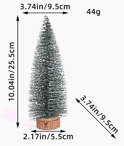 FROSTBRUSH – 5pcs Flocked Bottle Brush Mini Christmas Trees for Holiday Decor