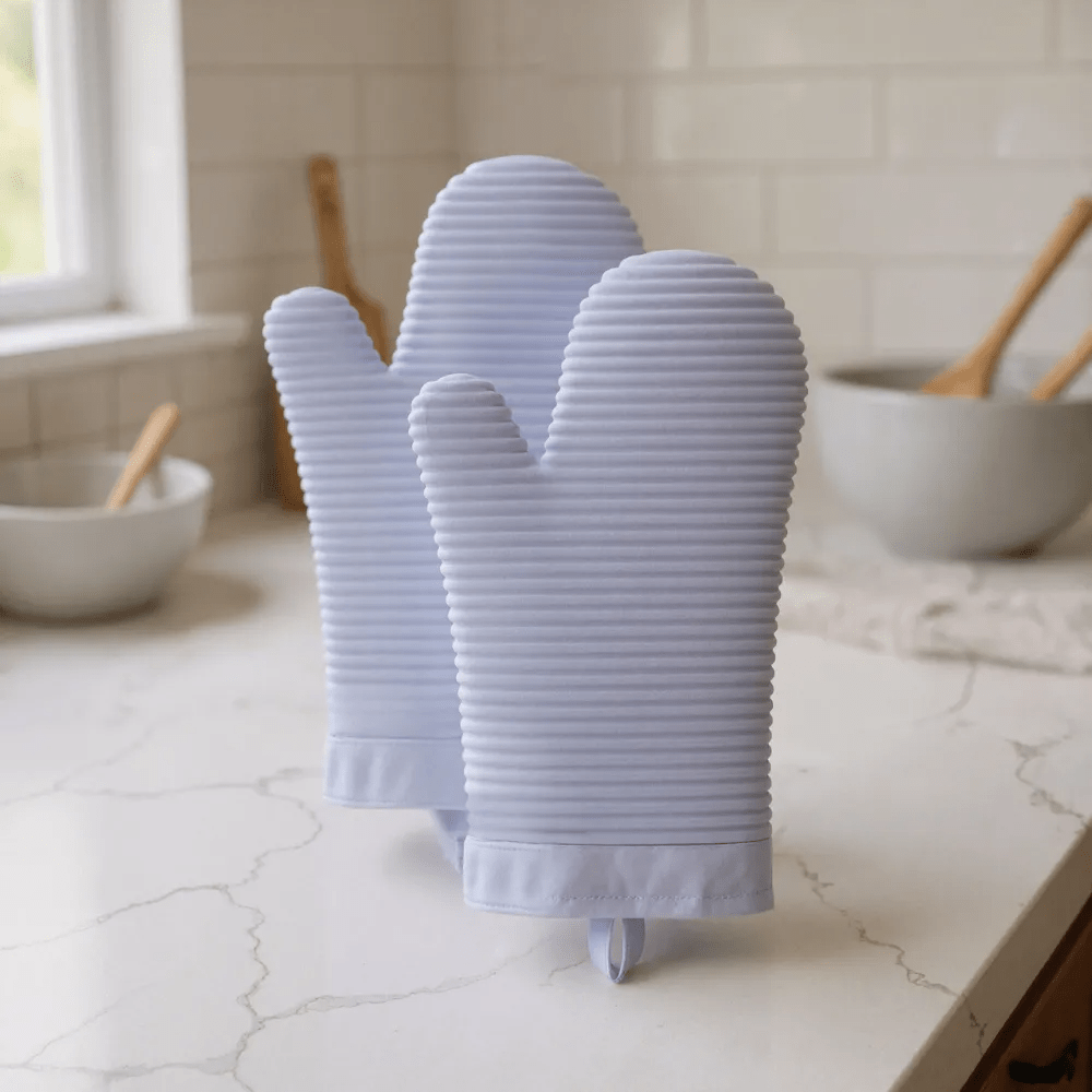 HEATGRIP – Ribbed Soft Silicone Oven Mitten for Safe Cooking
