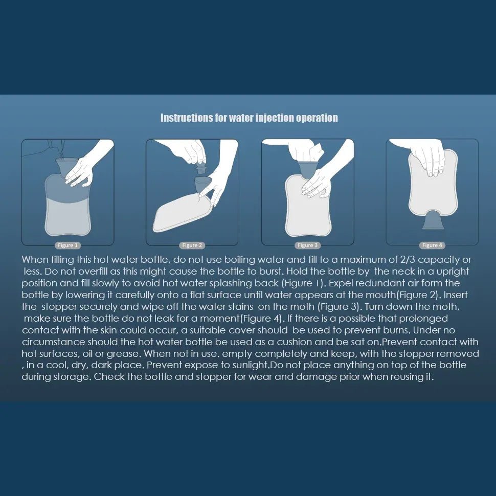 HEATZEN – 2L Hot Water Bottle with Plush Soft Cover for Soothing Warmth