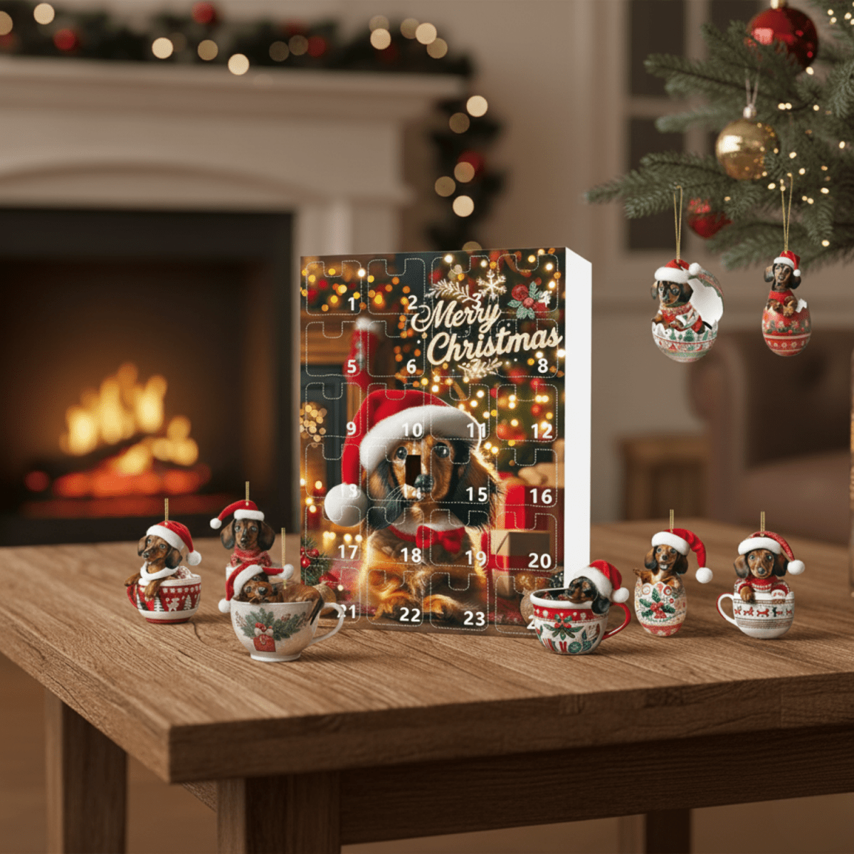 PAWJOY – 24-Day Christmas Advent Calendar with Dachshund Accessories