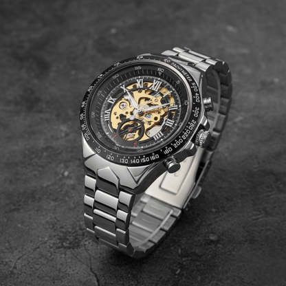 ECLIPTICA – Shimmer Gold Rhinestone Automatic Wristwatch