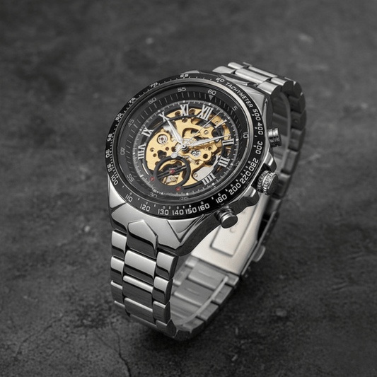 ECLIPTICA – Shimmer Gold Rhinestone Automatic Wristwatch
