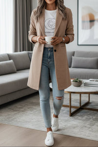 MÉA – Women’s Mid-Length Tailored Coat for Chic Everyday Style