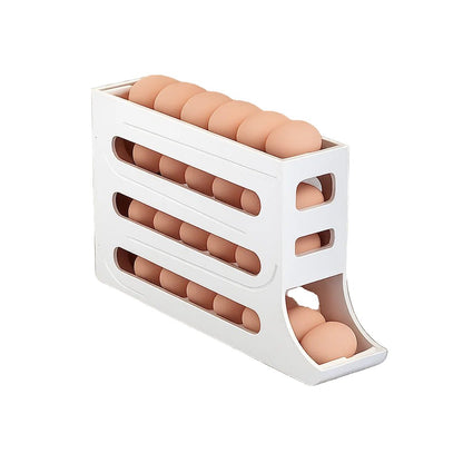 ROLLKEEP – Large Capacity Egg Storage Box with Rolling Design for 30 Eggs