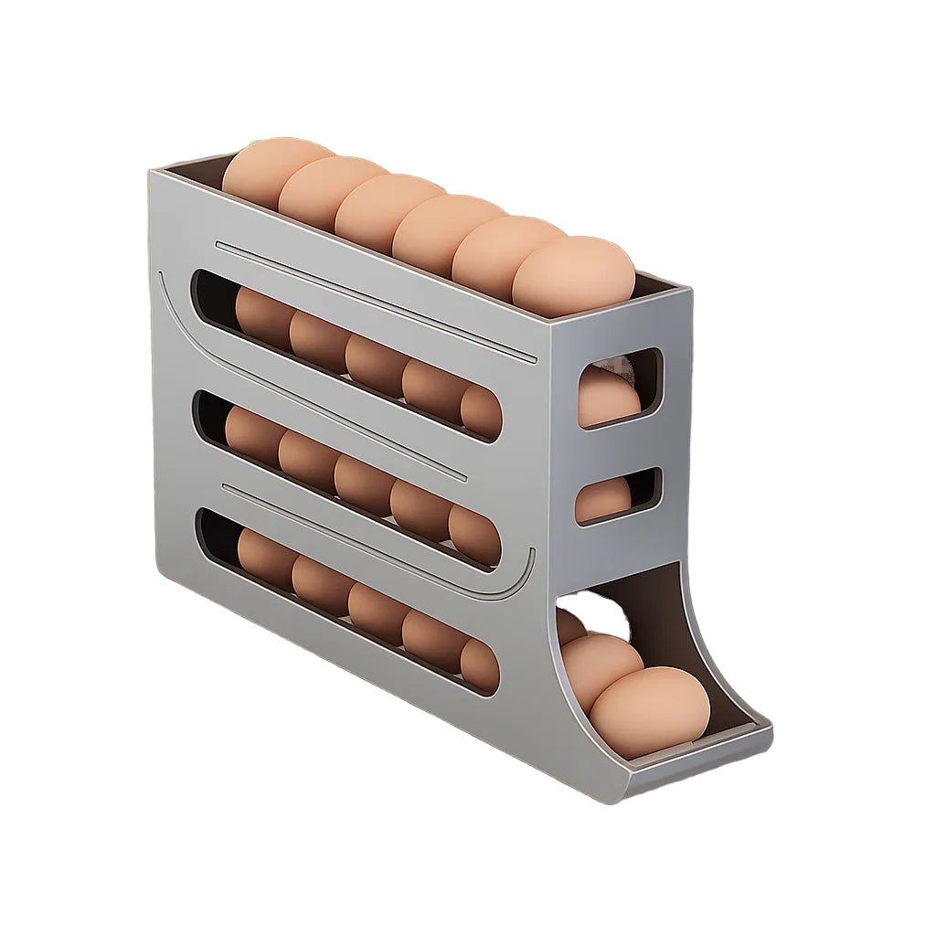 ROLLKEEP – Large Capacity Egg Storage Box with Rolling Design for 30 Eggs