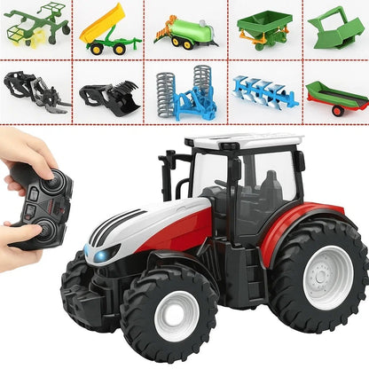 AGROTRAX – 1:24 Remote Control Electric Tractor Trailer with Lights