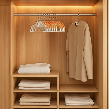 CLOTHONIQ – Space-Saving Non-Slip Coat Hanger with Rotating Hook