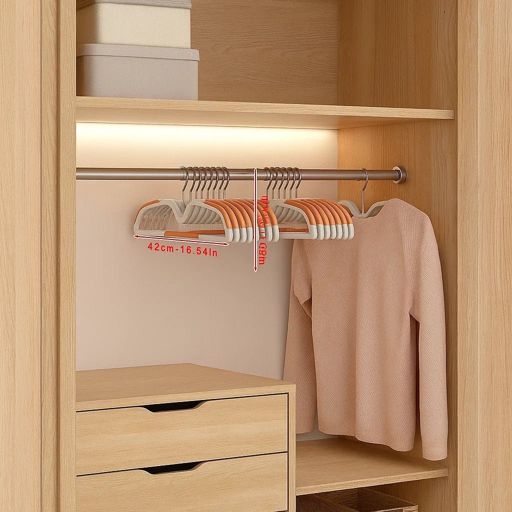 CLOTHONIQ – Space-Saving Non-Slip Coat Hanger with Rotating Hook