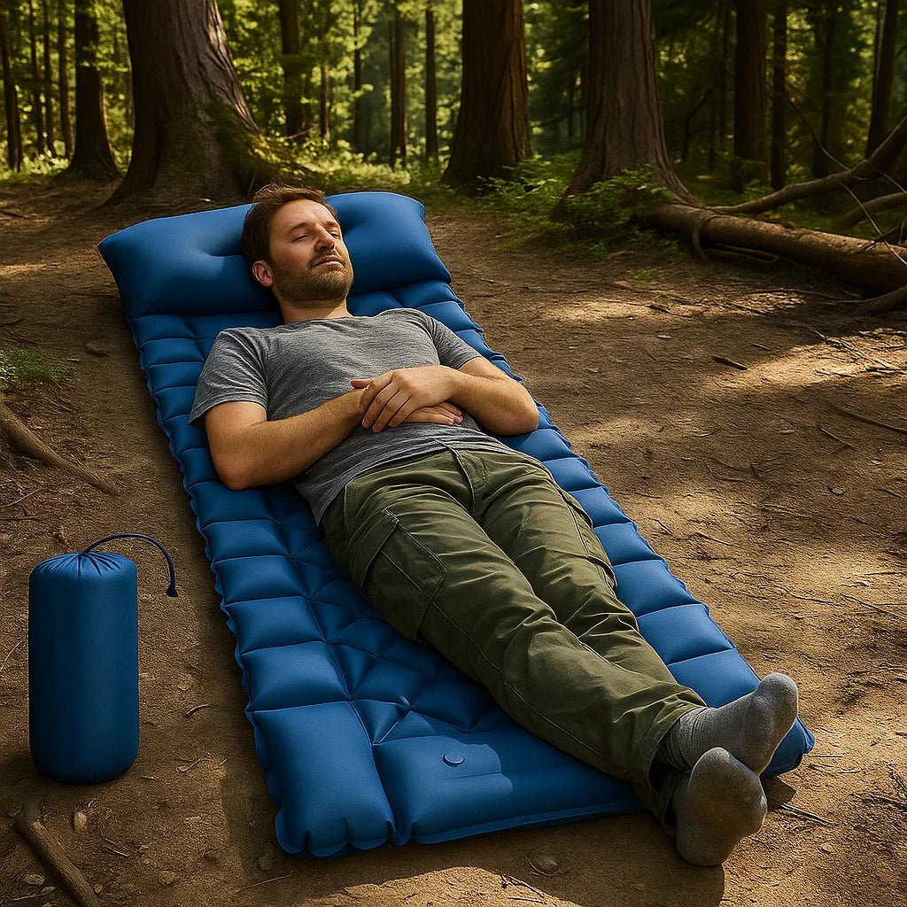 SLEEPMATIX – Ultralight Insulated Camping Sleeping Pad with Quick Inflate, Water Resistance & Durable Design