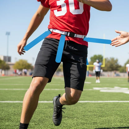 FLAGRUN – Adjustable Flag Football Belt Set for American Football Training and Matches
