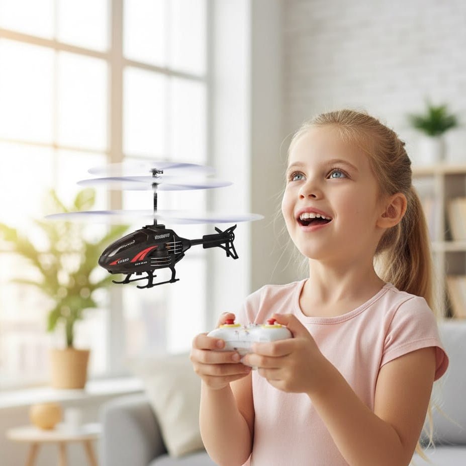 SKYWHIRL – Mini Flying RC Helicopter with Infrared Sensor & USB Charging